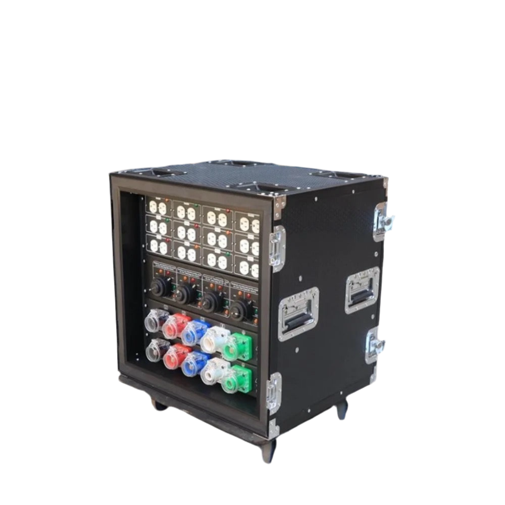 3uラックケースとAC POWER DISTRIBUTOR SRP-D2000 Power-One MAP130-4001 AC/DC Multiple Output Power Supply