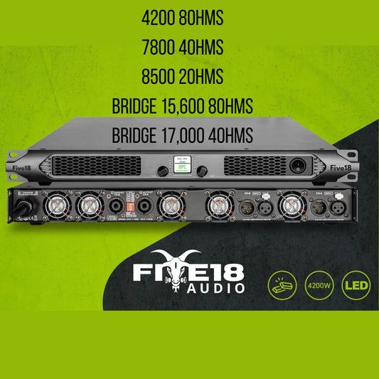 Five18 Audio 17000 watts bridge 4ohms